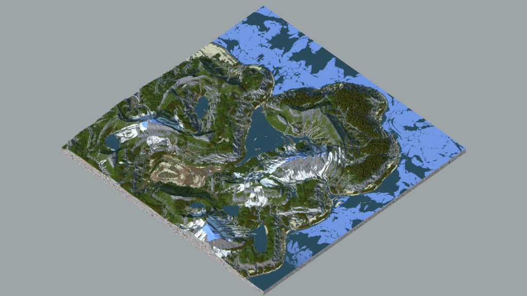 Overview Nordic Minecraft Map - Bamerian by McMeddon